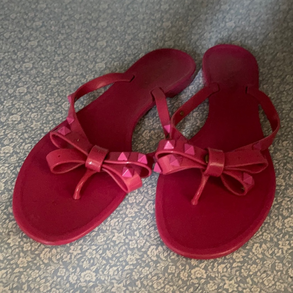 Pink Valentino rock studs slippers sandals size 38